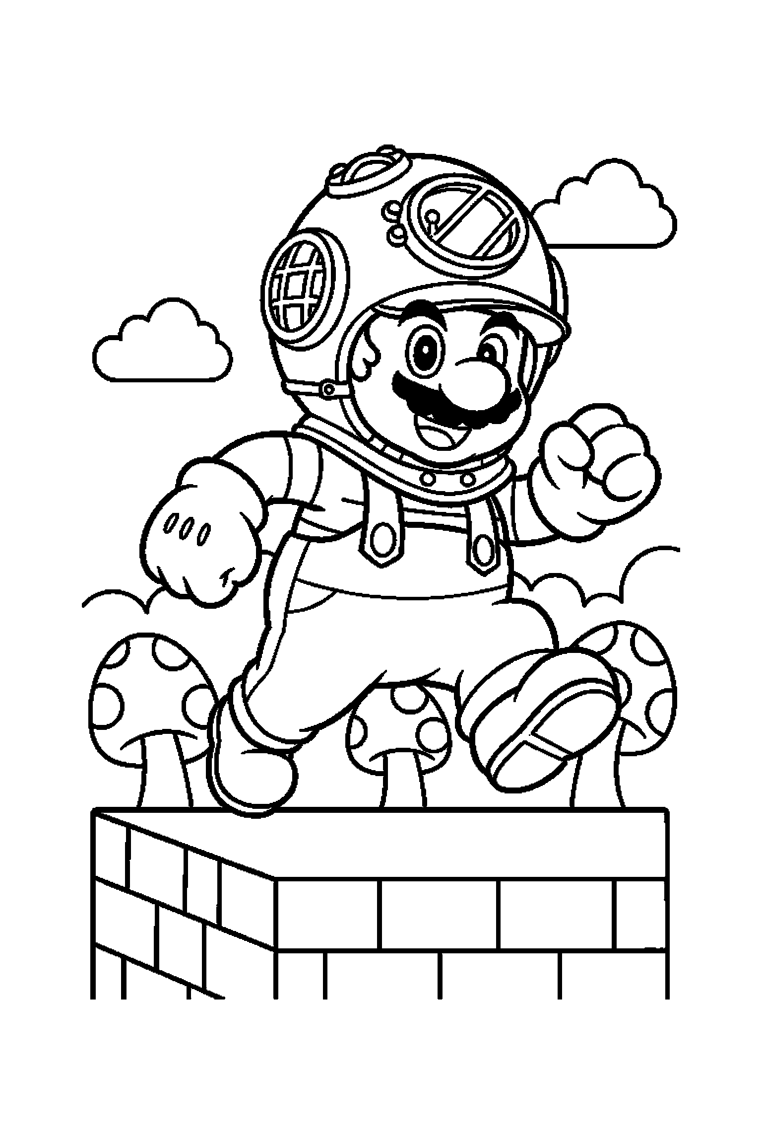 Coloriage Mario gratuit à imprimer - Yoshi posé au centre de la page Coloriage Mario gratuit à imprimer : Yoshi posé au centre de la page