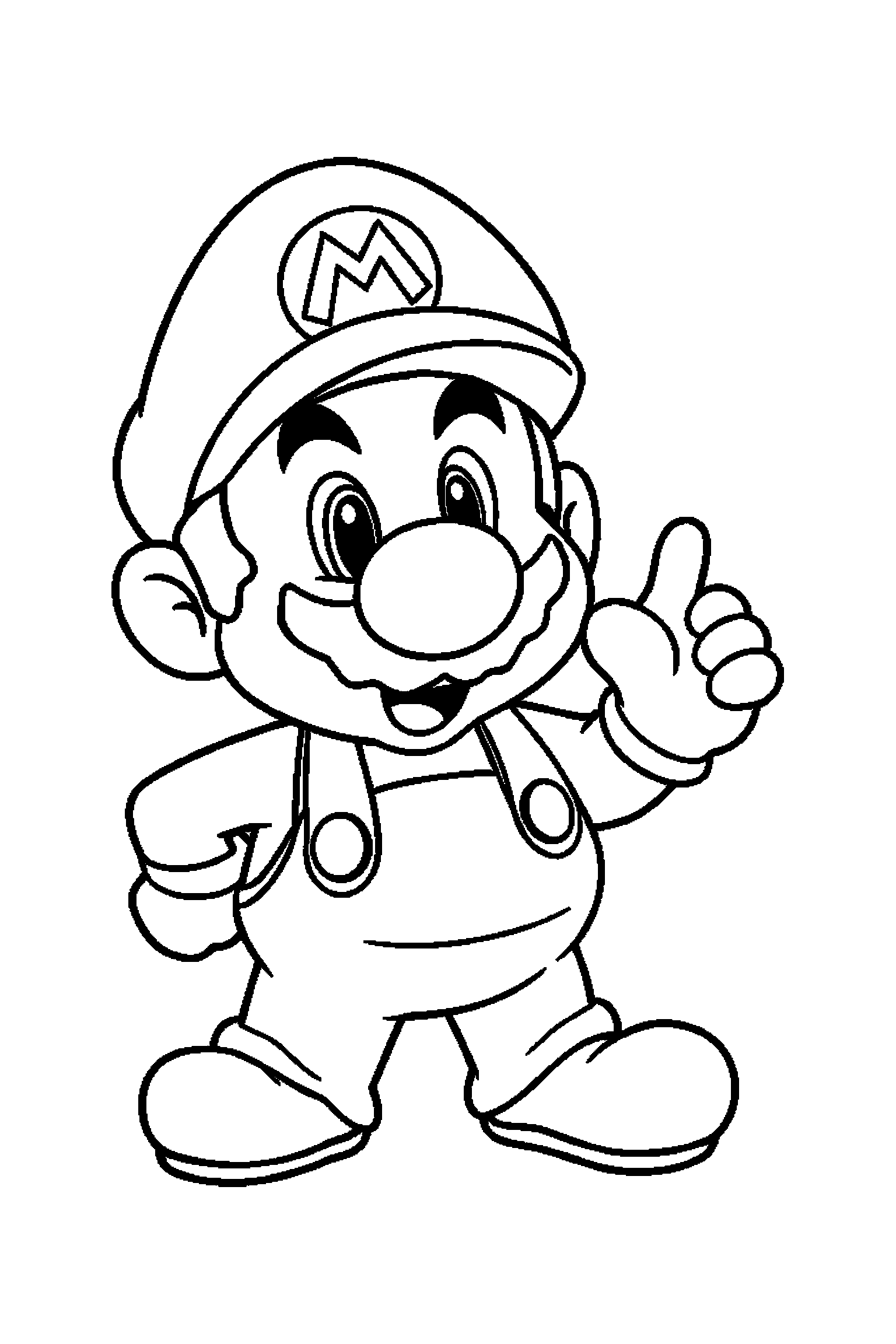 Coloriage Mario gratuit à imprimer - Mario avec un ballon rond Coloriage Mario gratuit à imprimer : Mario avec un ballon rond