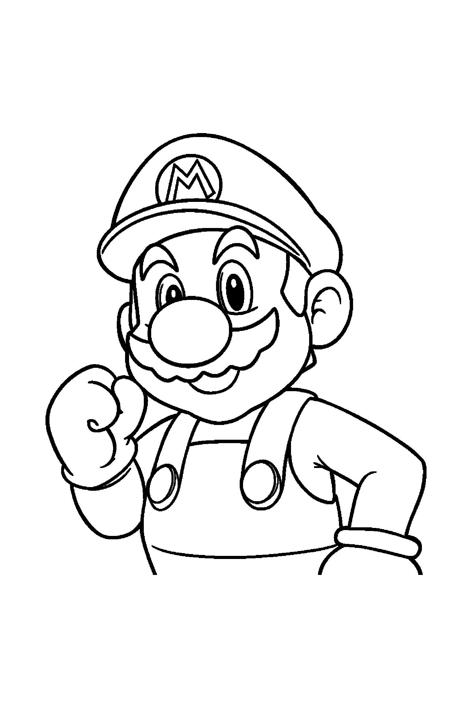 Coloriage Mario gratuit à imprimer - Luigi qui regarde une étoile Coloriage Mario gratuit à imprimer : Luigi qui regarde une étoile
