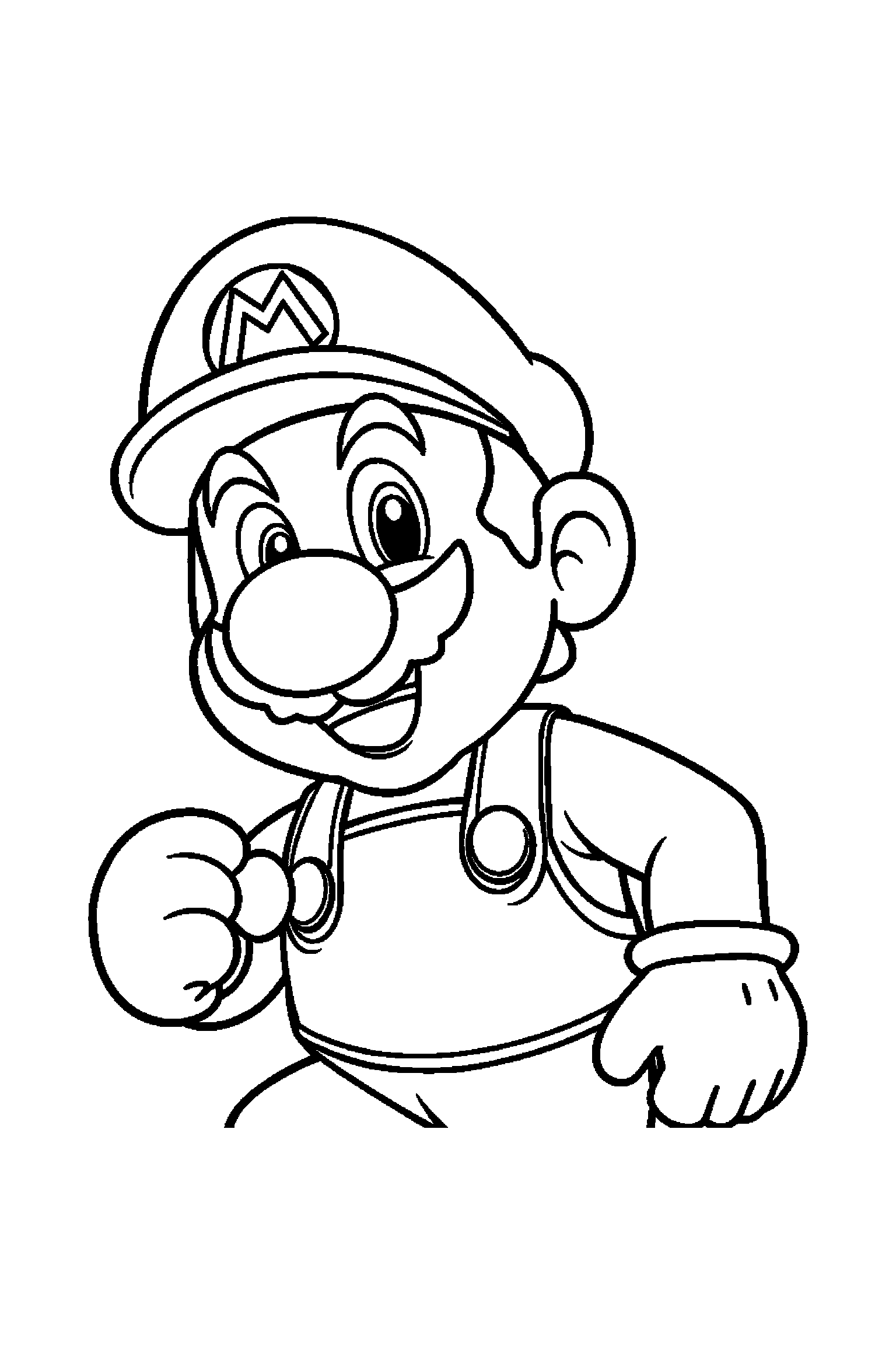 Coloriage Mario gratuit à imprimer - Peach avec un cadeau fermé Coloriage Mario gratuit à imprimer : Peach avec un cadeau fermé