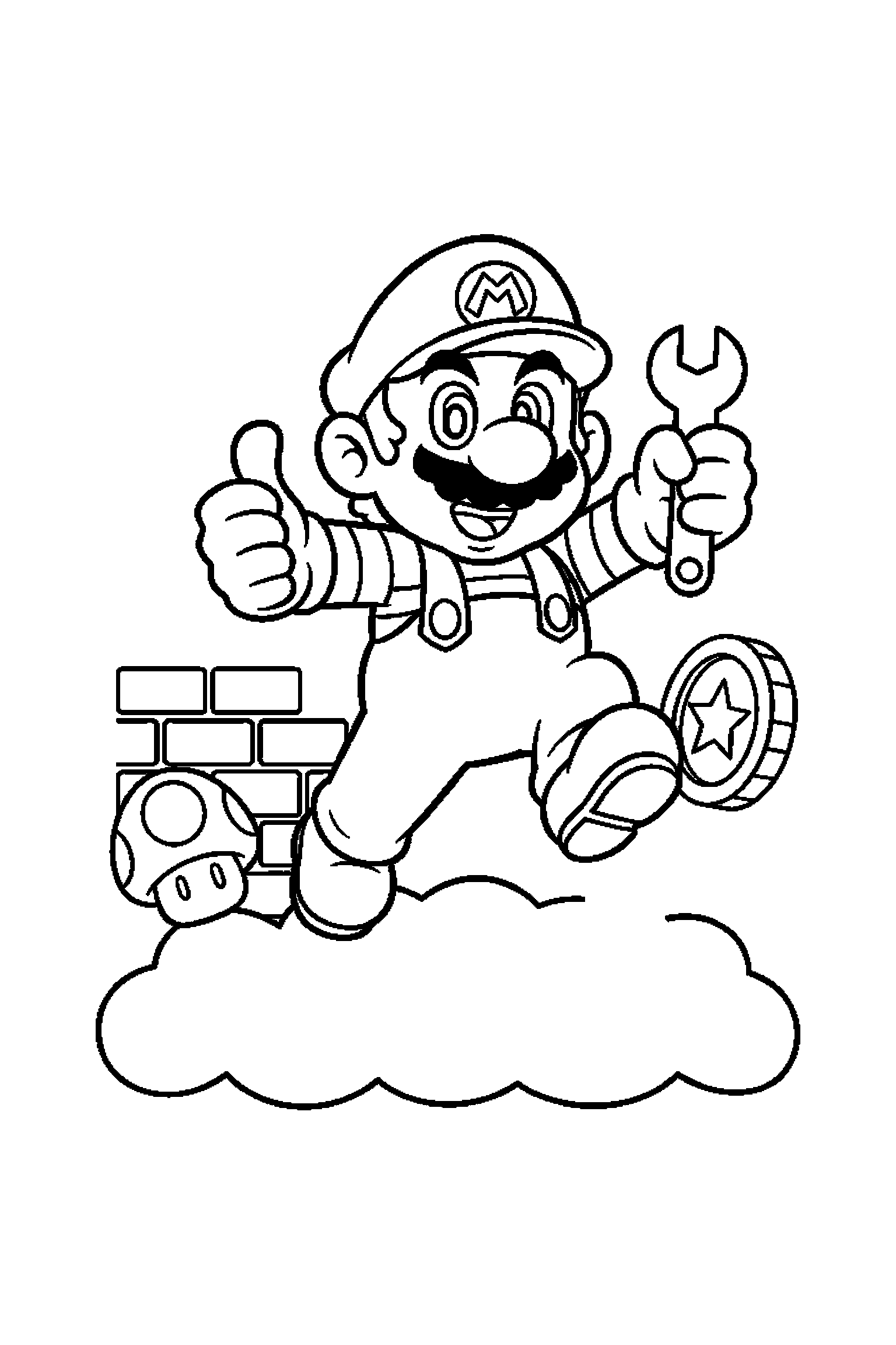 Coloriage Mario gratuit à imprimer - Yoshi en portrait facile à colorier Coloriage Mario gratuit à imprimer : Yoshi en portrait facile à colorier