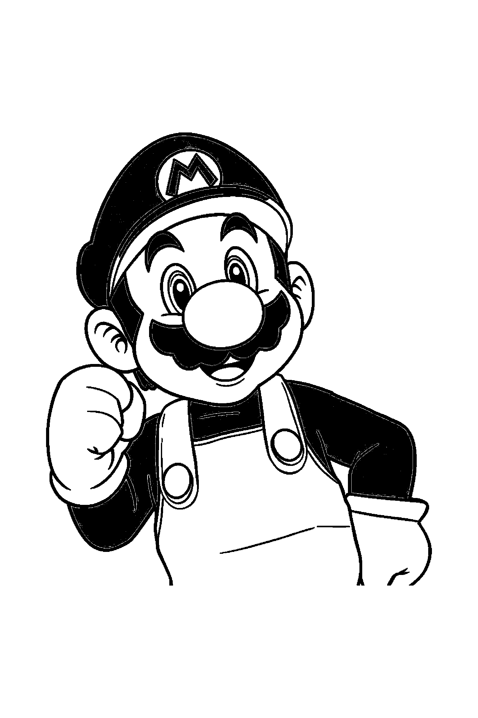 Coloriage Mario gratuit à imprimer - Toad qui marche calmement Coloriage Mario gratuit à imprimer : Toad qui marche calmement