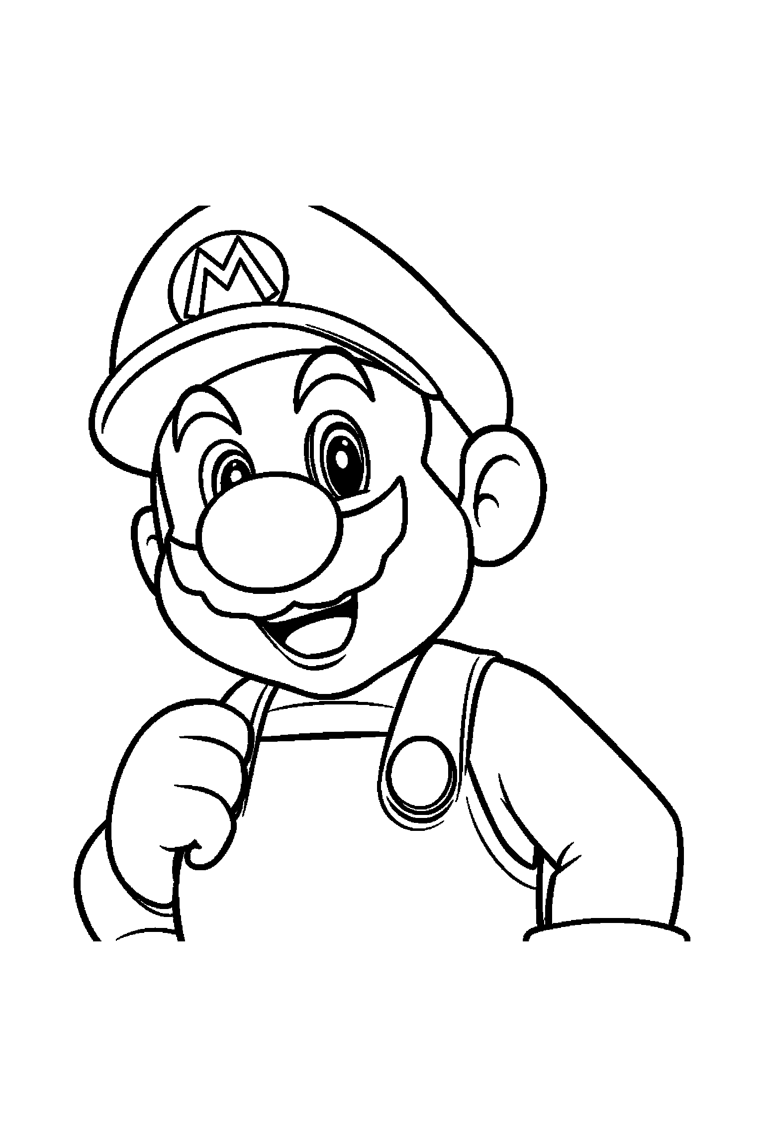 Coloriage Mario gratuit à imprimer - Toad dans une scène joyeuse Coloriage Mario gratuit à imprimer : Toad dans une scène joyeuse