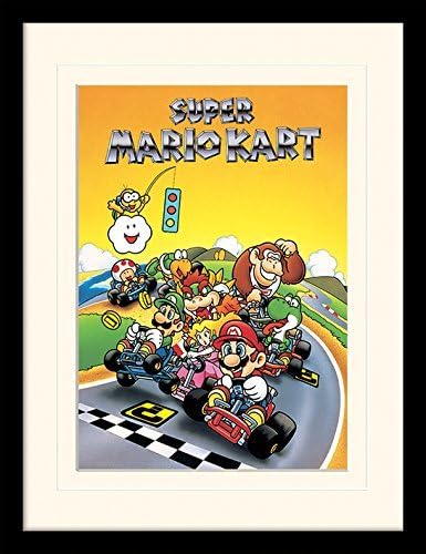 Poster rétro Nintendo Super Mario Kart 30 x 40 cm