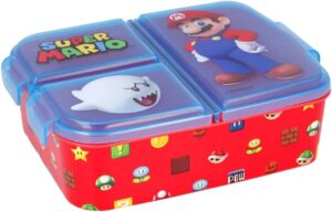 Boîte goûter Super Mario multi-compartiments en plastique réutilisable