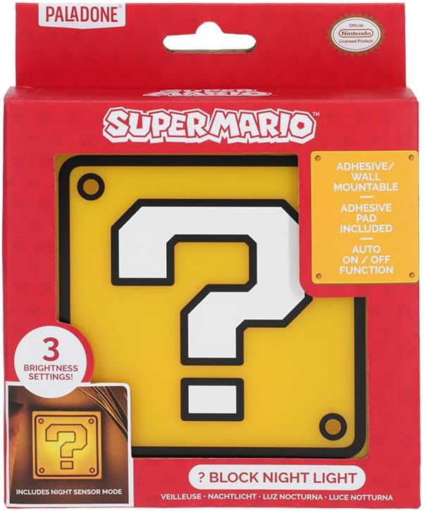 Veilleuse portable Super Mario Bloc Question avec capteur de nuit – Image 6