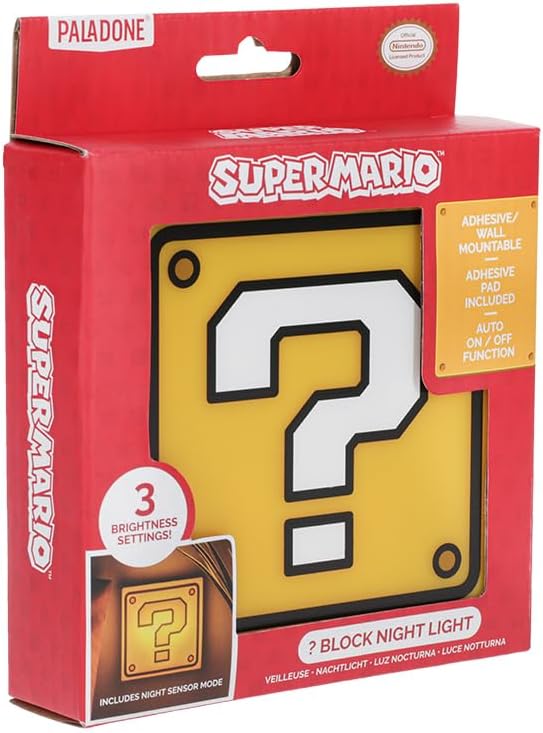 Veilleuse portable Super Mario Bloc Question avec capteur de nuit – Image 5