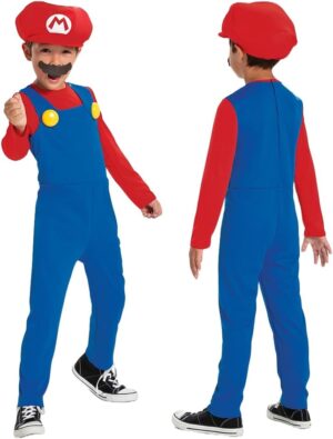 Costume enfant Nintendo Super Mario avec casquette et moustache