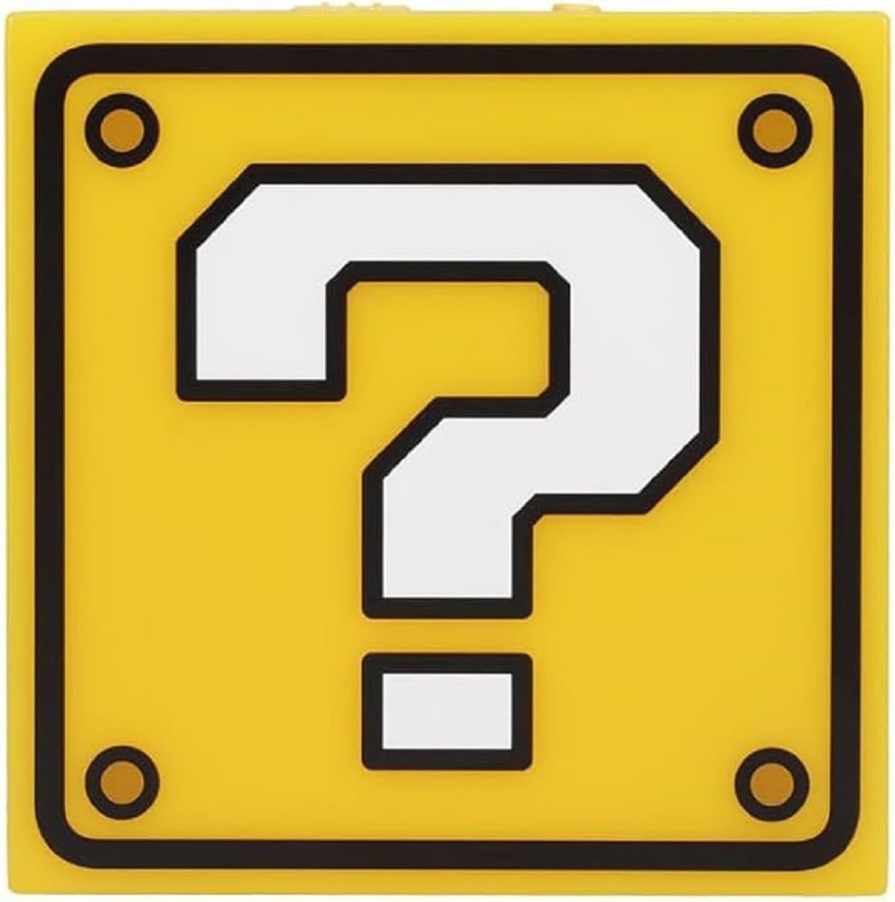 Veilleuse portable Super Mario Bloc Question avec capteur de nuit
