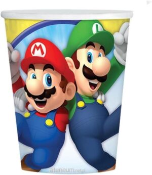 8 gobelets en papier Super Mario 250 ml Amscan