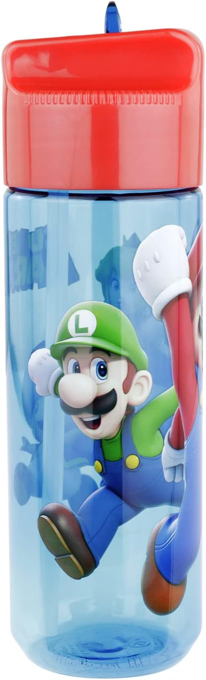 Gourde Super Mario transparente avec paille intégrée, 540 ml – Image 3