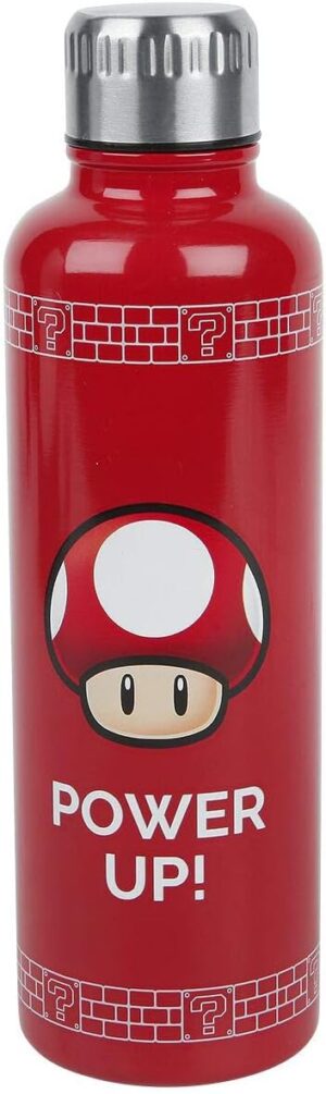 Gourde Super Mario Power Up Mushroom en acier inoxydable 500 ml