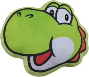 Coussin Yoshi vert en polyester doux au toucher Super Mario 40 cm