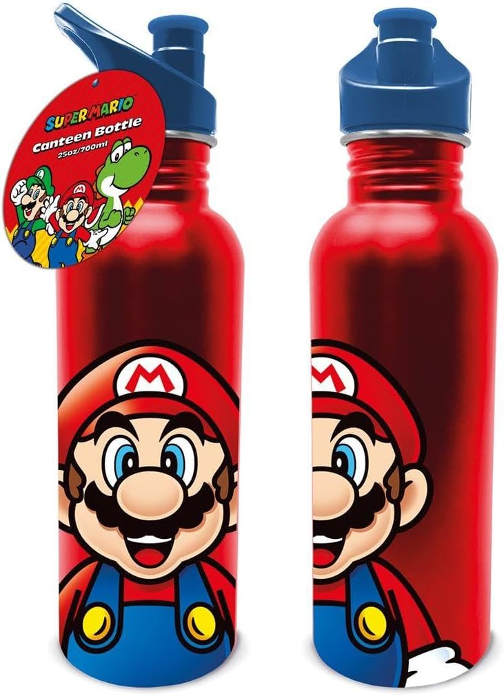 Gourde en métal Mario Super Mario noire 700 ml