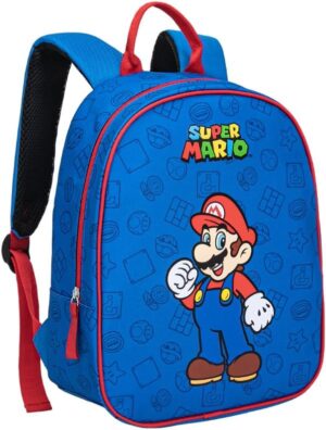 Sac à dos bleu Mario Kart pour enfant, 32 cm avec bretelles réglables