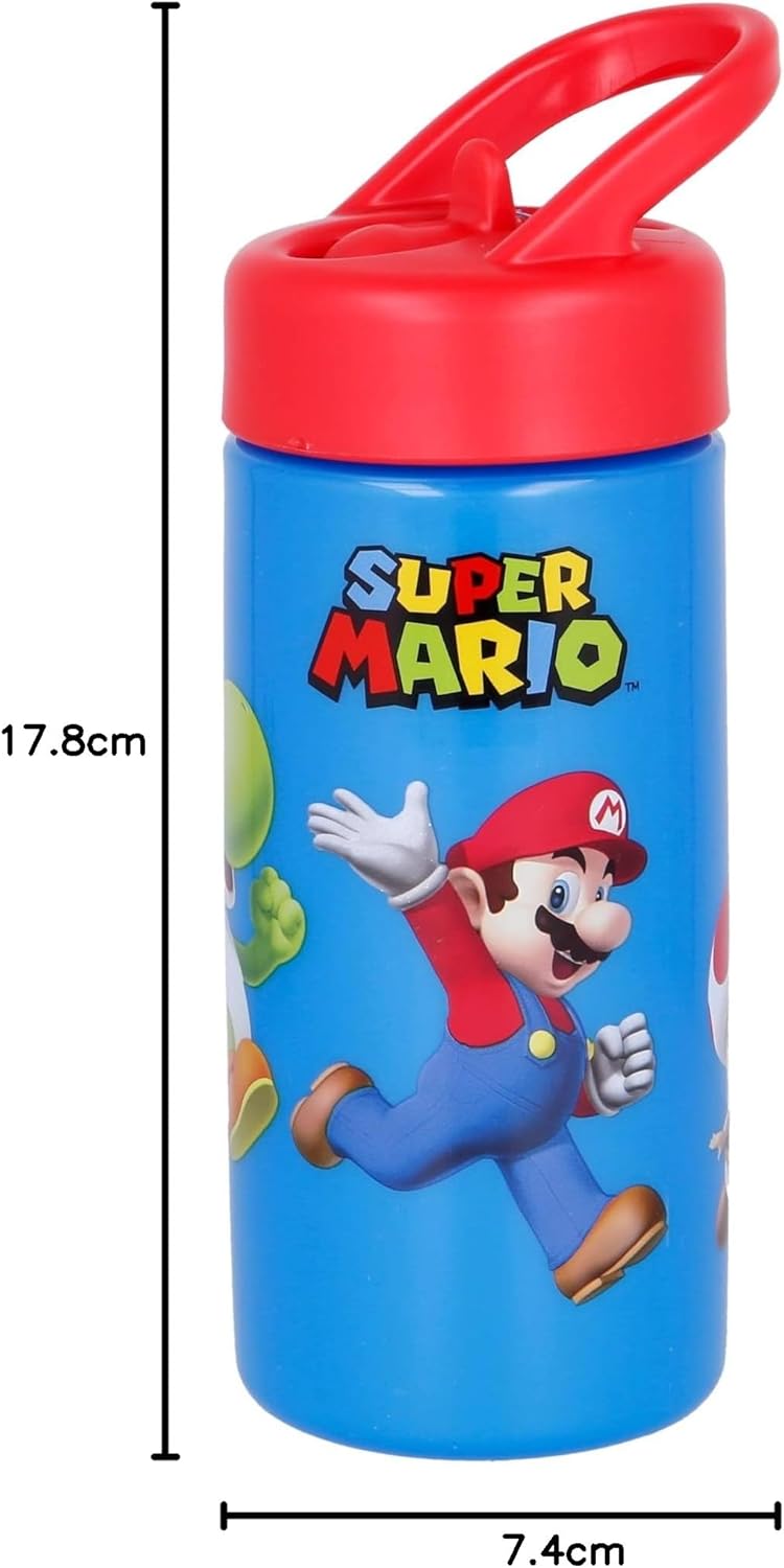 Bouteille Super Mario avec paille et poignée, 410 ml – Image 4