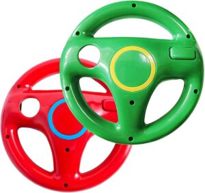 Volants Mario Kart Mario rouge et vert pour Wii U et Switch, 2 pièces