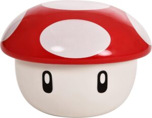 Bol Super Mario avec couvercle motif Super Champignon en céramique