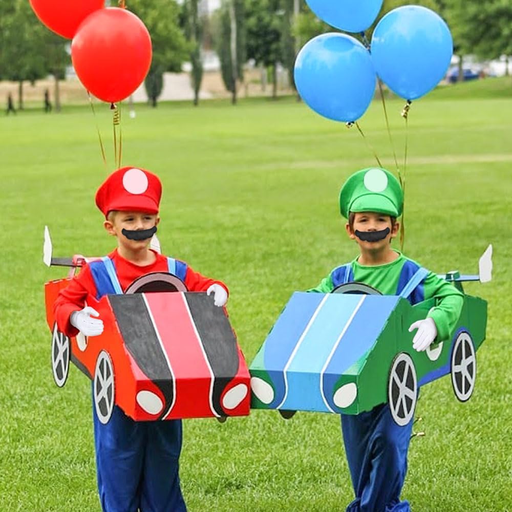 Costume de cosplay Mario Luigi avec bonnet, barbe et gants – Image 7