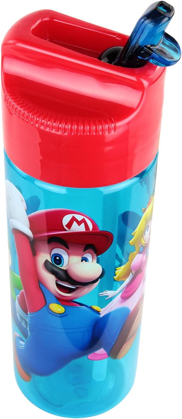 Gourde Super Mario transparente avec paille intégrée, 540 ml – Image 4