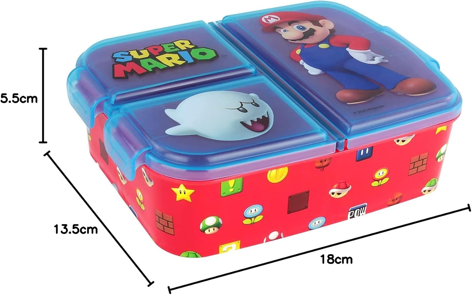Boîte à déjeuner Super Mario multicolore à 3 compartiments pour enfant – Image 5