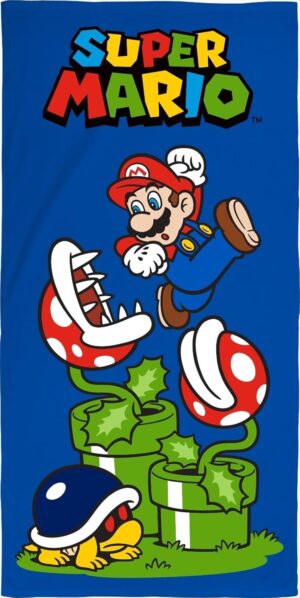Super Mario drap de plage et de bain 70 x 140 cm en microfibre