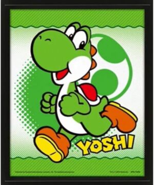 Cadre lenticulaire 3D Nintendo Super Mario, Mario et Yoshi