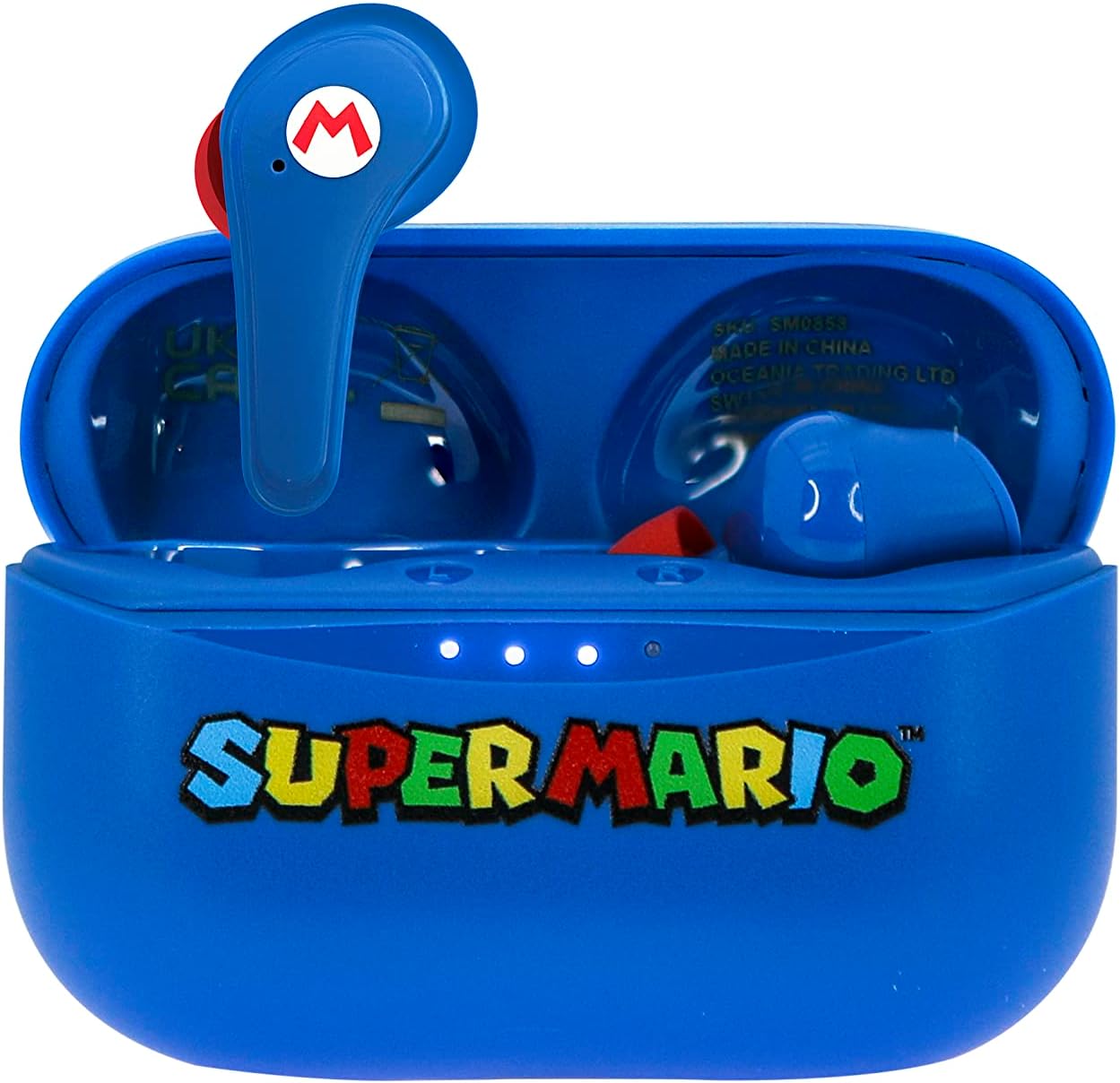 Écouteurs Bluetooth 5.0 Super Mario avec boîtier bleu – Image 2