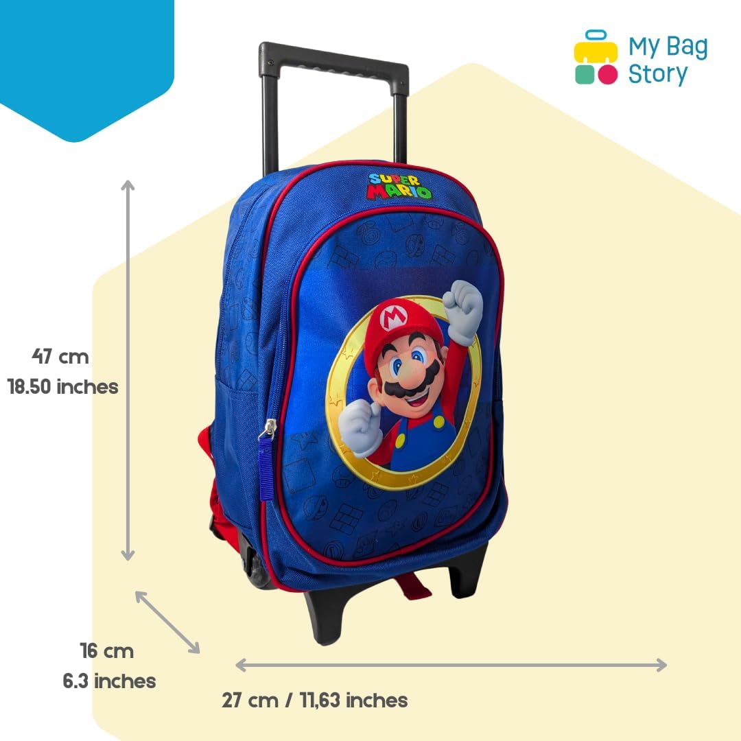 Sac trolley Super Mario 47 x 27 x 16 avec poche avant – Image 2