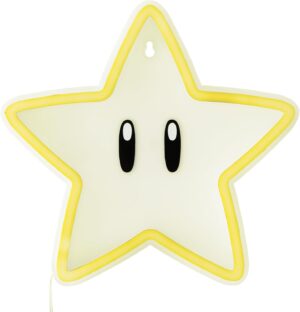 Lampe néon Super Star Super Mario multicolore 24 cm