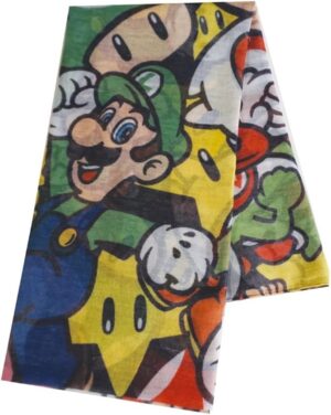 Écharpe Nintendo Super Mario Bros multicolore à personnages Mario, taille unique femme