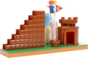 Nintendo Super Mario Bros : coffret Mario articulé 6,35 CM fin de niveau