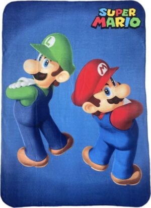 Plaid polaire Mario en polyester Super Mario