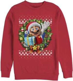 Sweat Mario Nintendo Wreath mixte en polaire