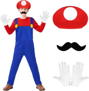Déguisement Super Brothers Mario et Luigi enfant avec accessoires