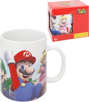 Mug 325 ml Super Mario avec Peach, Toad, Luigi et Yoshi
