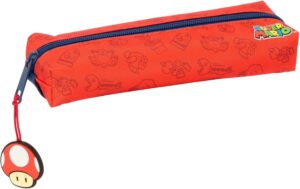 Trousse rectangulaire Super Mario Trick avec élastique arrière 22 x 7 x 40 cm