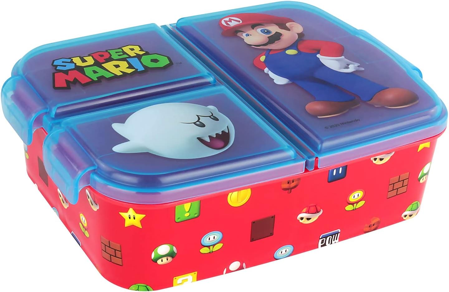 Boîte à déjeuner Super Mario multicolore à 3 compartiments pour enfant – Image 3