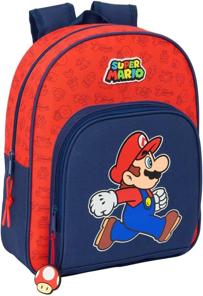 Sac à dos Safta Super Mario orange 27x33x10 9.50 L