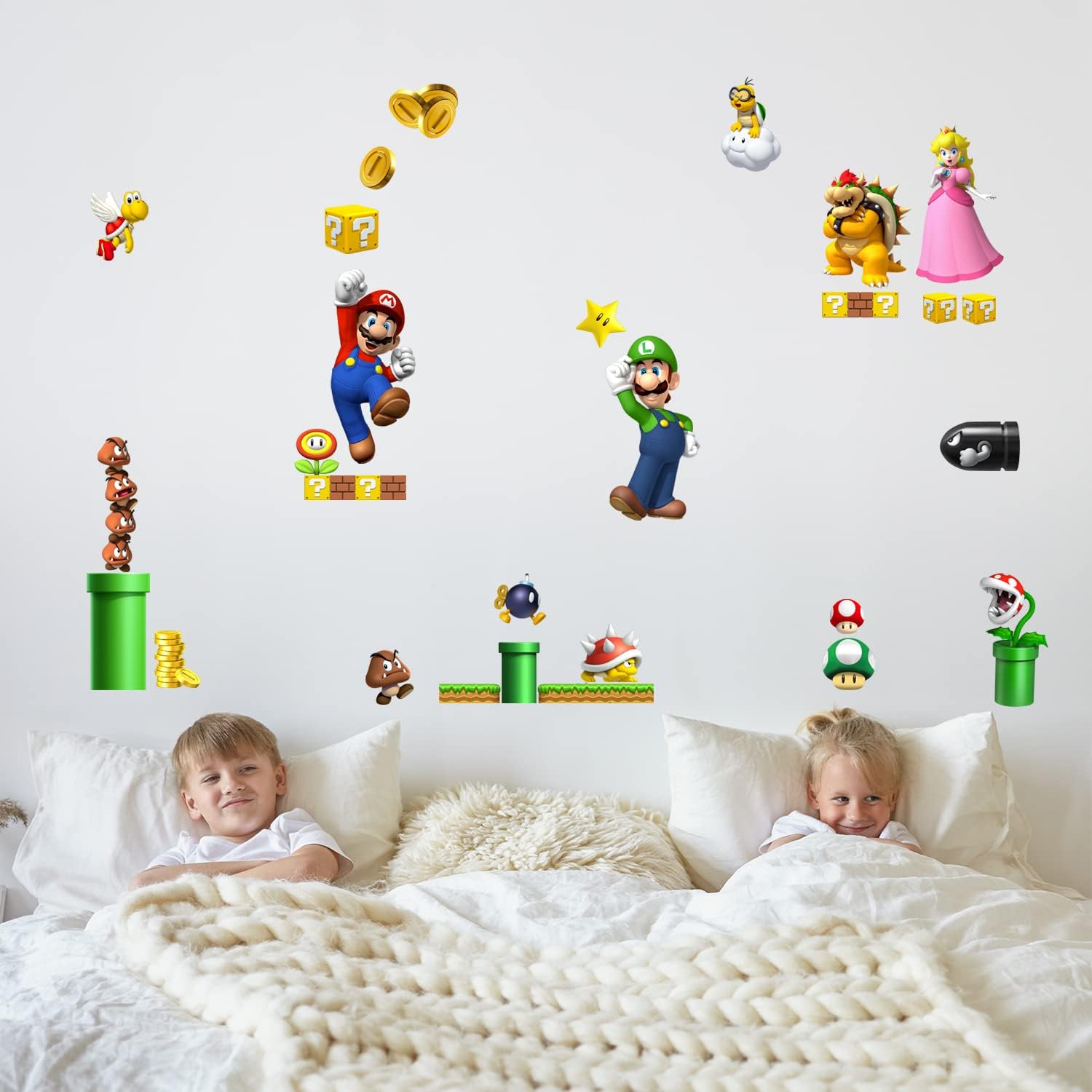 Sticker mural Mario en 4 feuilles A4 pour chambre d'enfant – Image 2