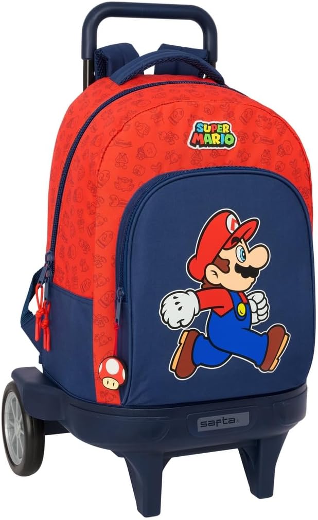 Sac à dos à roulettes Super Mario compact évolutif taille unique