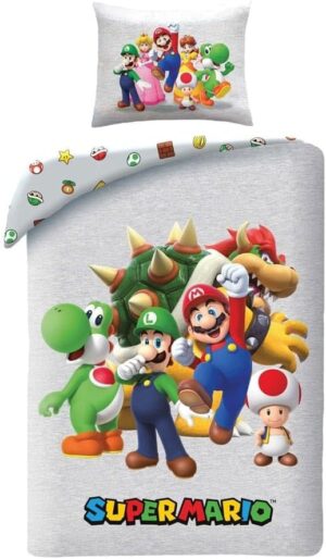 Parure de lit Super Mario réversible avec Mario 140x200