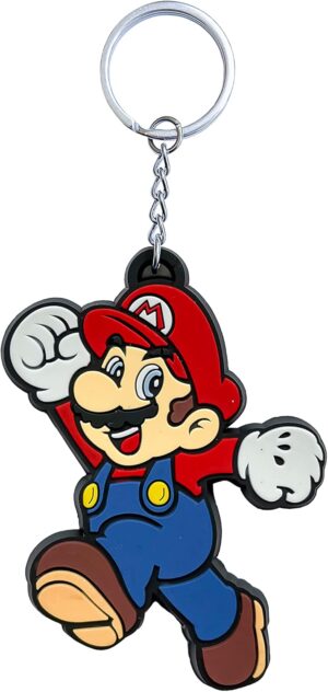 Porte-clés Super Mario en caoutchouc Aurabeam