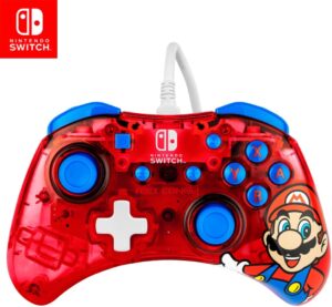Manette filaire Switch Pro Mario rouge Nintendo avec câble micro-USB 2,40 m