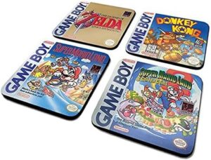 Lot de 4 dessous de verre Nintendo Gameboy multicolores