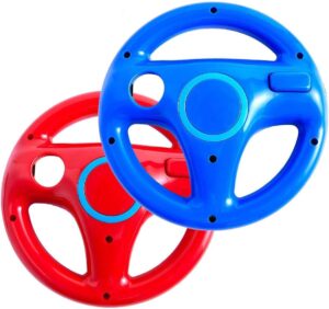 Pack de 2 volants Mario Kart rouge et bleu pour Nintendo Wii U et Nintendo Switch