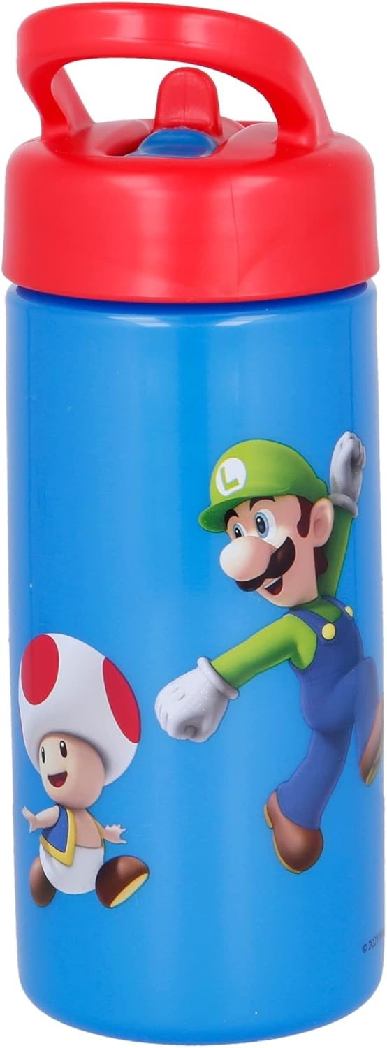 Bouteille Super Mario avec paille et poignée, 410 ml – Image 2