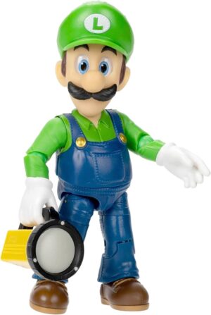 Super Mario Bros Movie Luigi, figurine articulée 13 cm avec accessoire de lampe