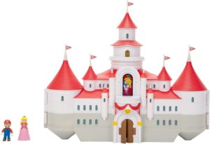 Coffret Château de Princesse Peach Super Mario Bros. Movie avec 2 figurines Mario et Peach
