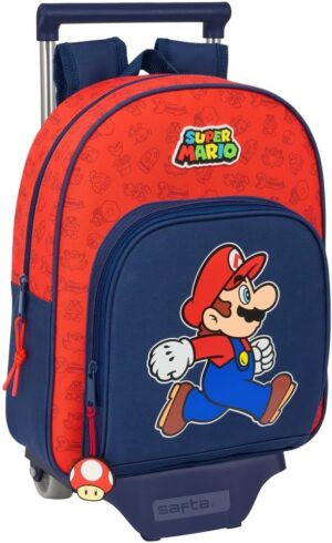 Cartable à roulettes Super Mario Trick multicolore